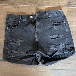 Black American eagle high waisted shorts